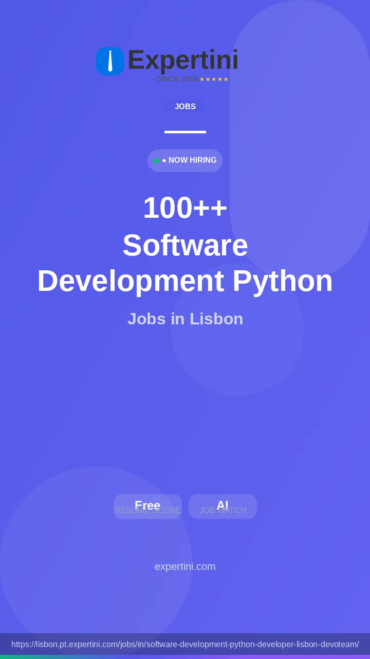 8,258+ Software Development Python Developer Lisbon Devoteam Jobs in Lisbon, Portugal — Local Employers Hiring August 2026